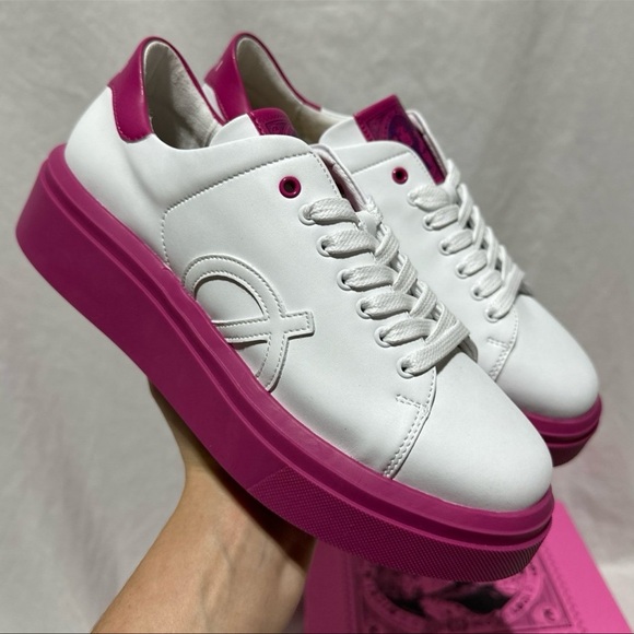 Nicki Minaj Loci The Pink Print White Fushia Purple Shoes New Womans Designer - Picture 8 of 12